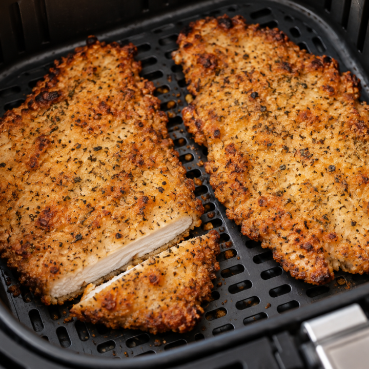 Crispy Air Fryer Chicken Cutlets With Italian Herbs