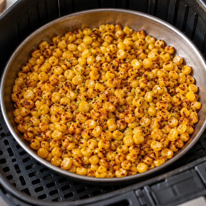Crispy Corn in Air Fryer With Chili Lime Seasoning