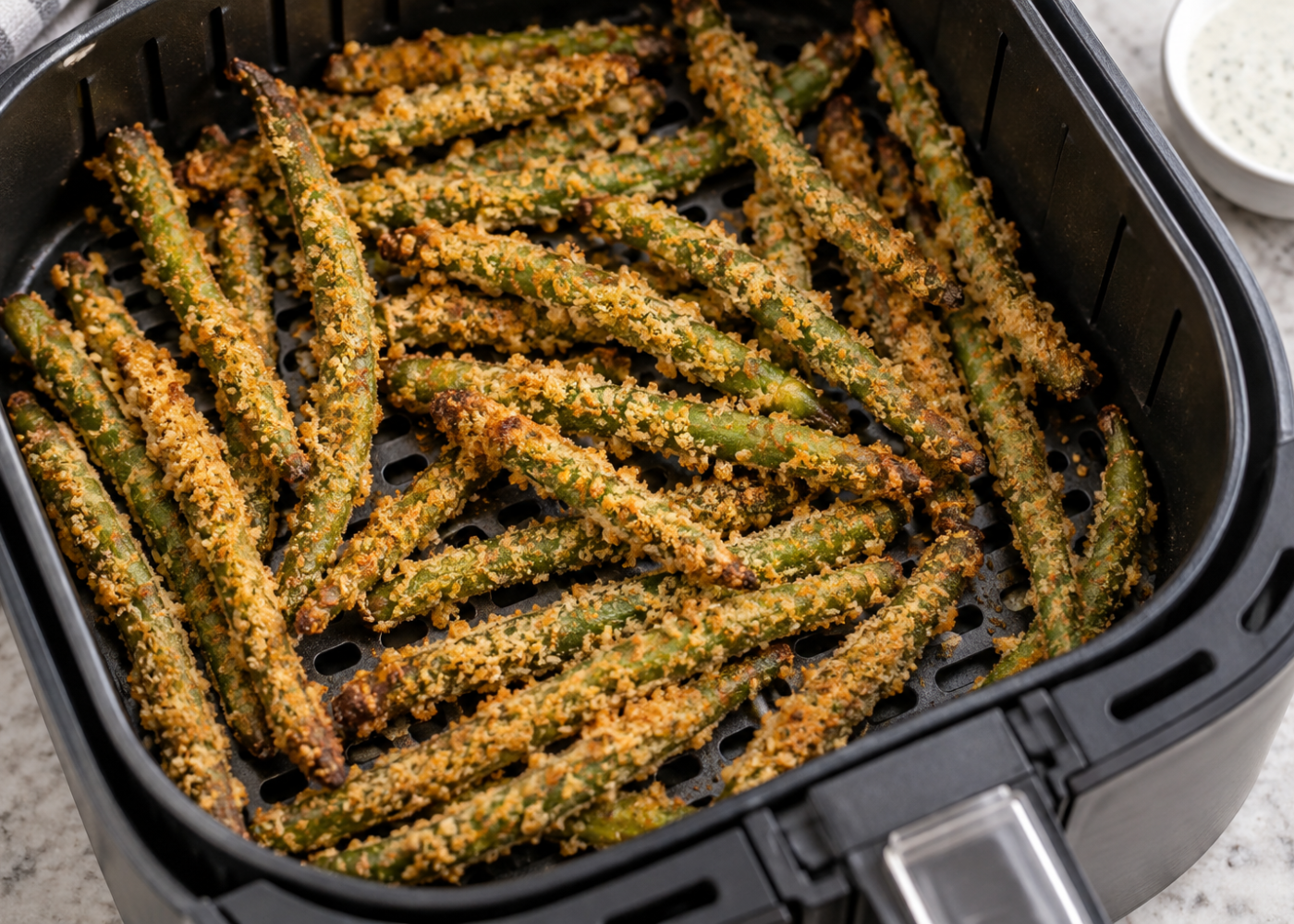 Crispy Green Bean Fries in Air Fryer With Panko